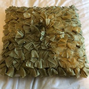 green floral custom pillow